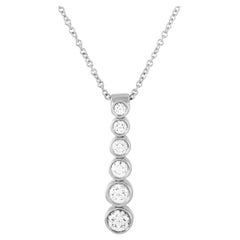 Tiffany & Co. Jazz Platinum 0.45 Ct Diamond Pendant Necklace