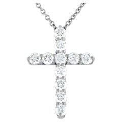 Tiffany & Co. Jazz Platinum 0.50ct Diamond Cross Necklace