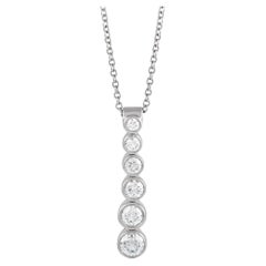 Tiffany & Co. Jazz Platinum 0.70 Ct Diamond Drop Pendant Necklace