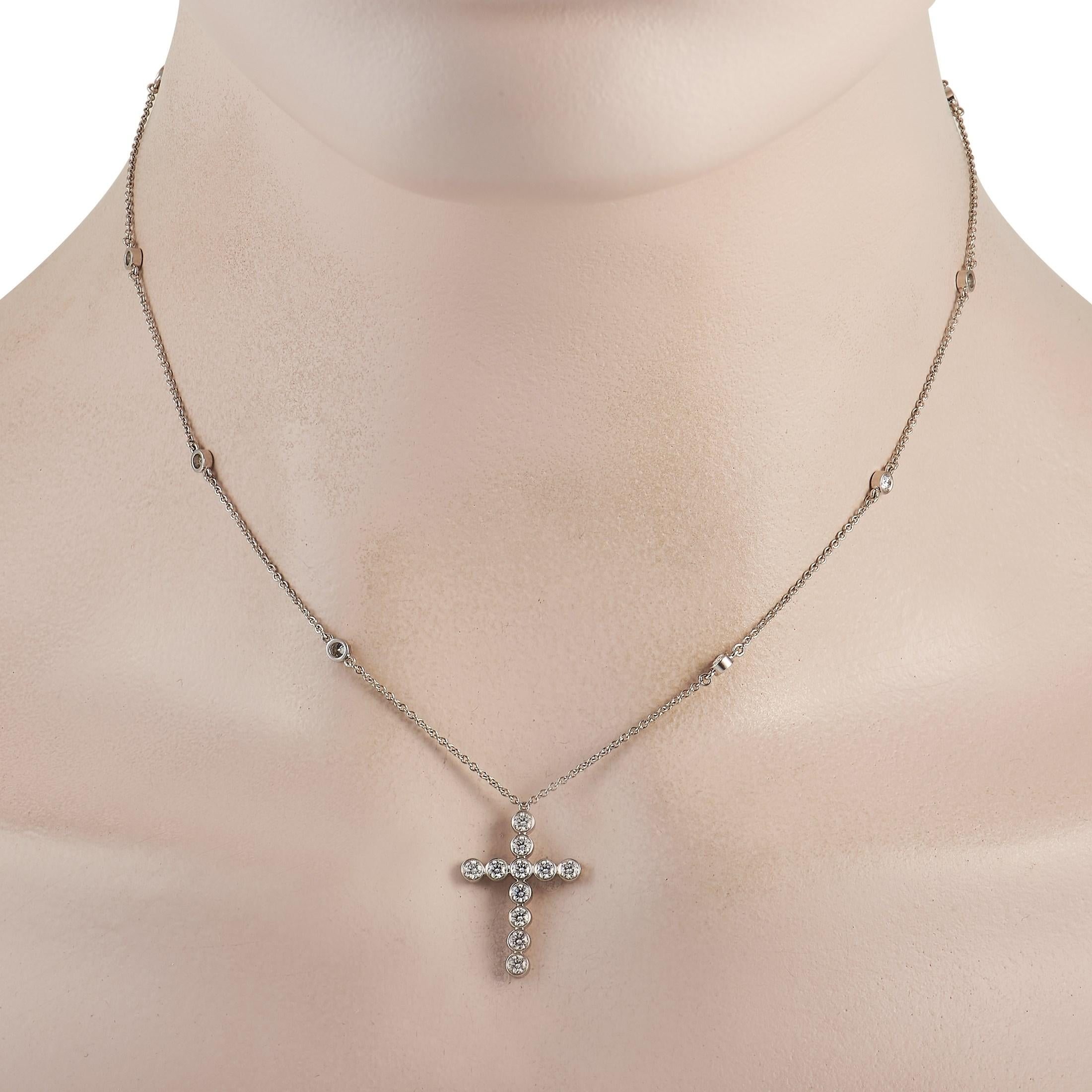 diamond cross necklace tiffany