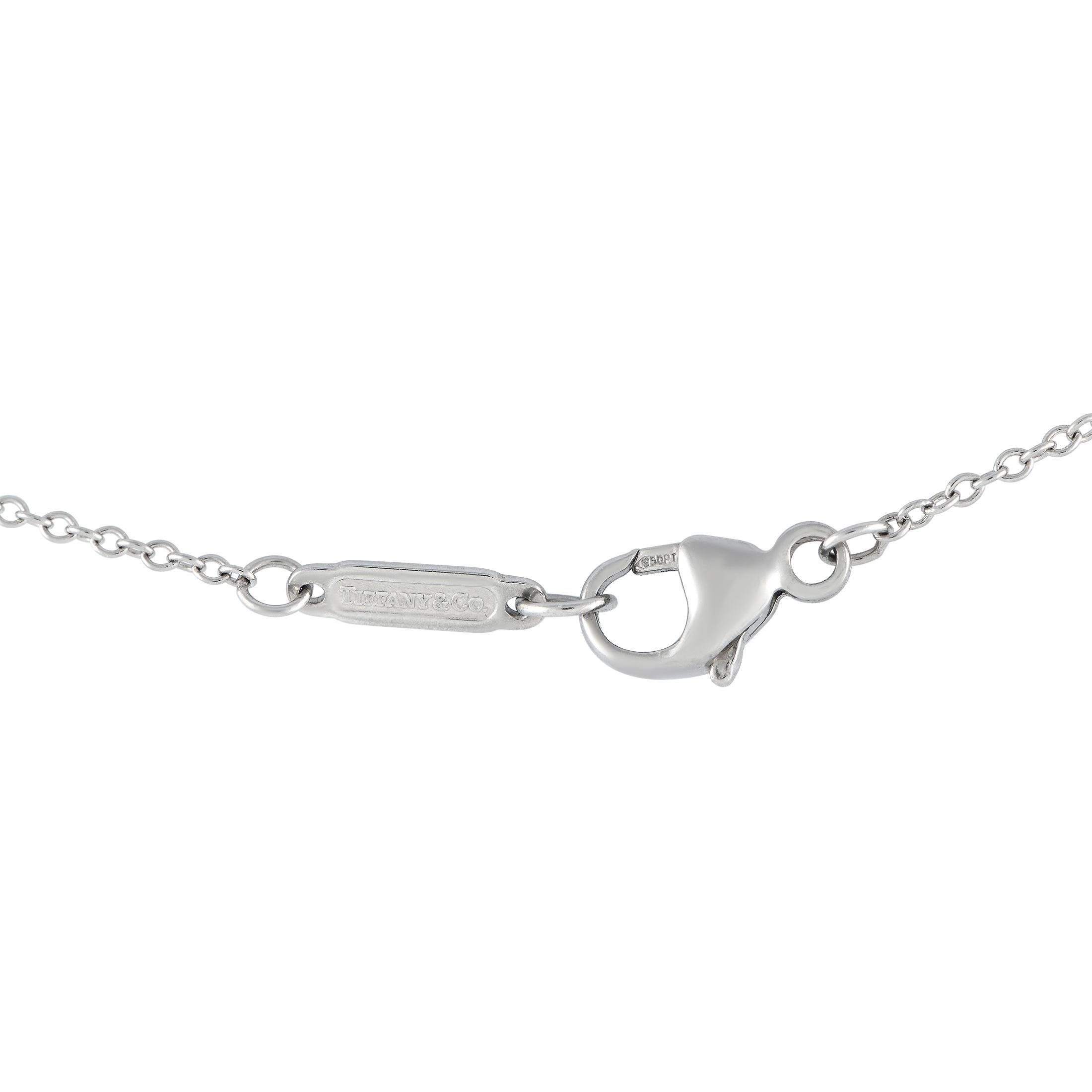 Round Cut Tiffany & Co. Jazz Platinum 1.0 Carat Diamond Pendant Necklace