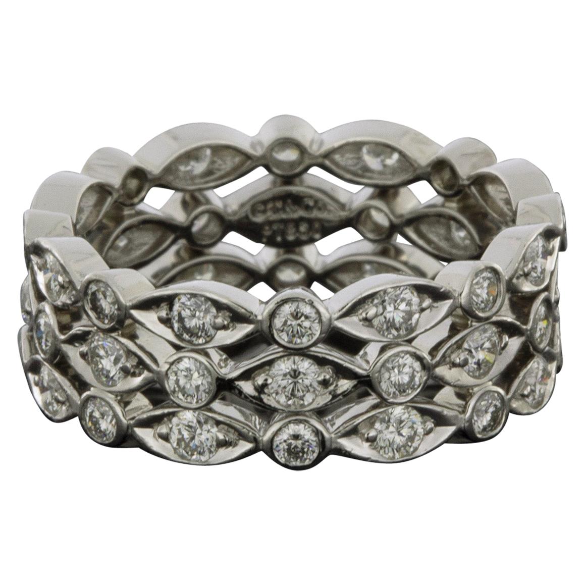 Tiffany & Co. Jazz Platinum 1.44 Carat Round Diamond Eternity Ring