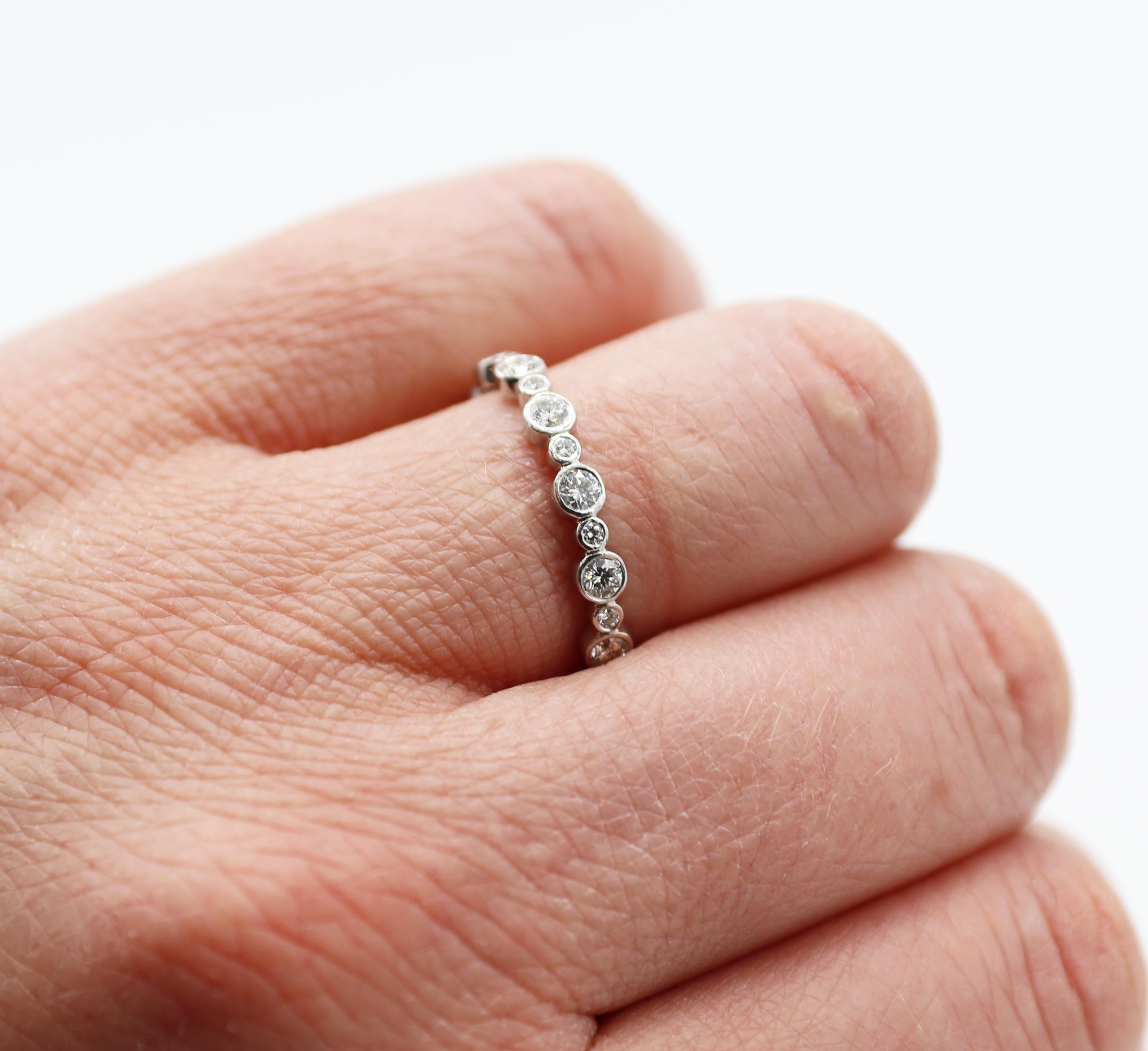 Modern Tiffany & Co. Jazz Platinum Diamond .60 Carat Eternity Band Ring