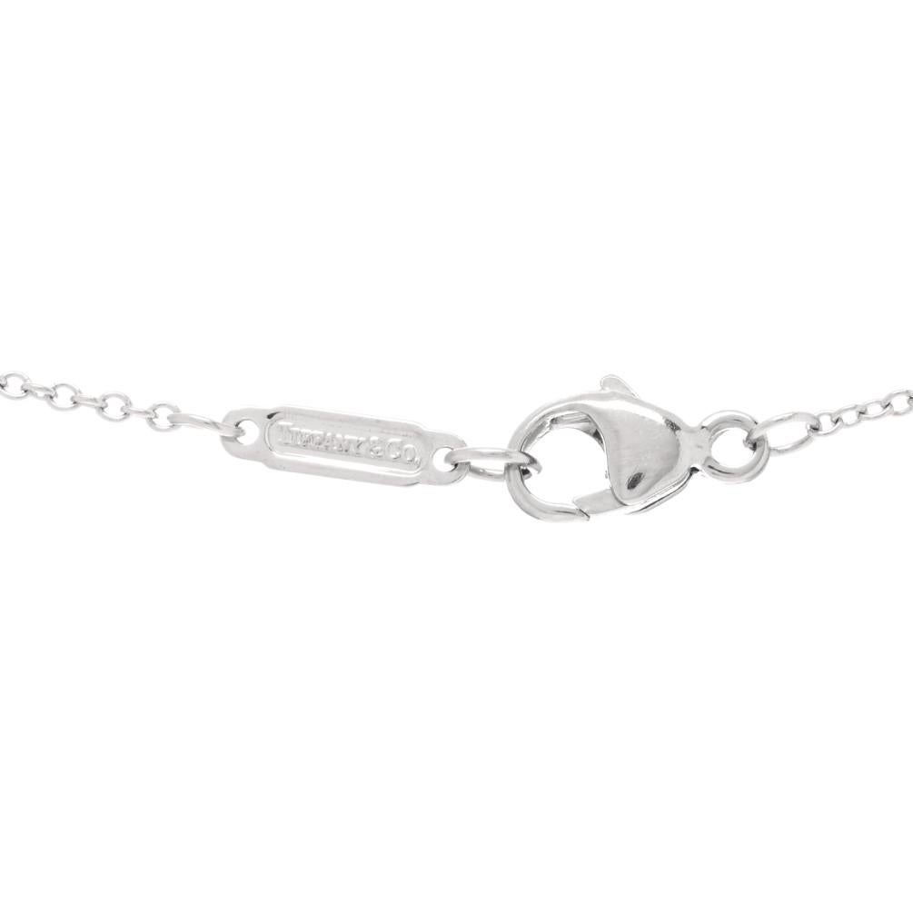 TIFFANY & Co. Jazz Platinum Diamond Double Drop Pendant Necklace For Sale 4