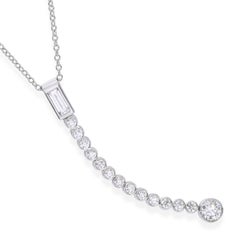 Tiffany & Co Jazz Platinum Diamond Drop Necklace