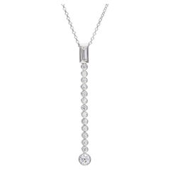 Tiffany & Co Jazz Platinum Diamond Drop Necklace