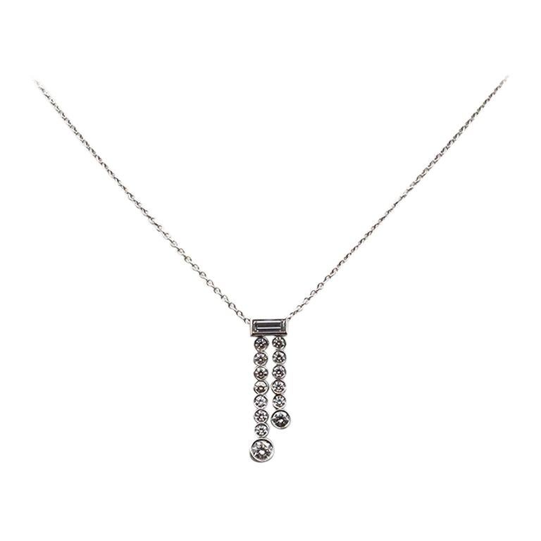 Tiffany & Co. Jazz Platinum Diamond Pendant Necklace