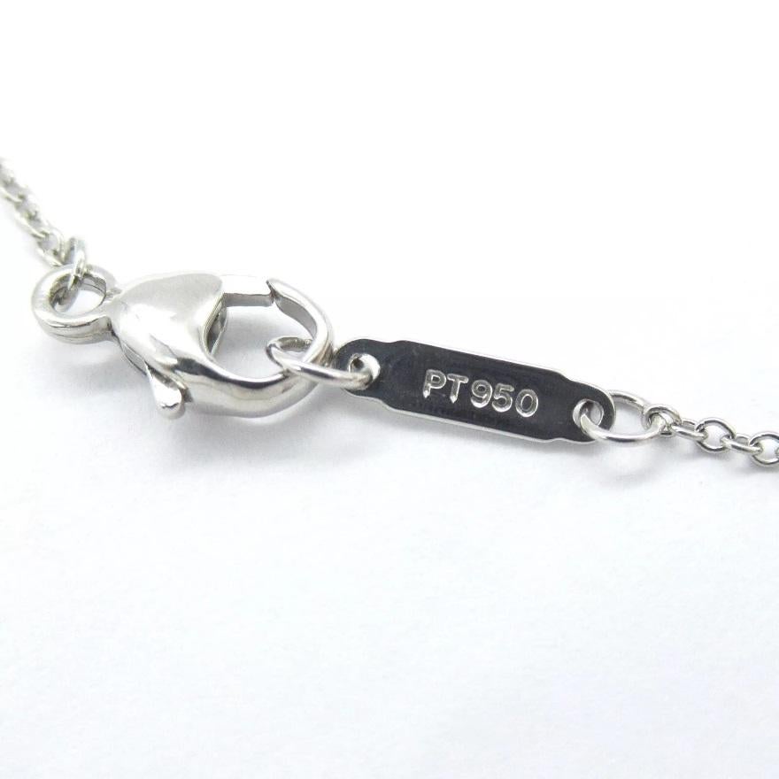 TIFFANY & Co. Collana con ciondolo a goccia graduata in platino con diamanti e zaffiri rosa. in vendita 4