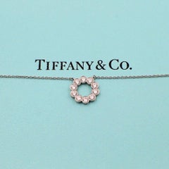 Tiffany & Co. Jazz Round 0.90 Carat Diamond and Platinum Circle Pendant Necklace