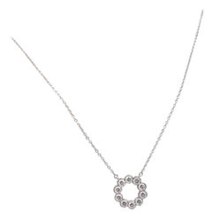 Tiffany & Co. Collier Jazz avec pendentif circulaire en platine et diamants ronds de 0,90 carat