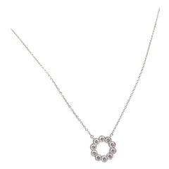 Tiffany & Co. Jazz Round 0.90 Carat Diamond and Platinum Circle Pendant Necklace