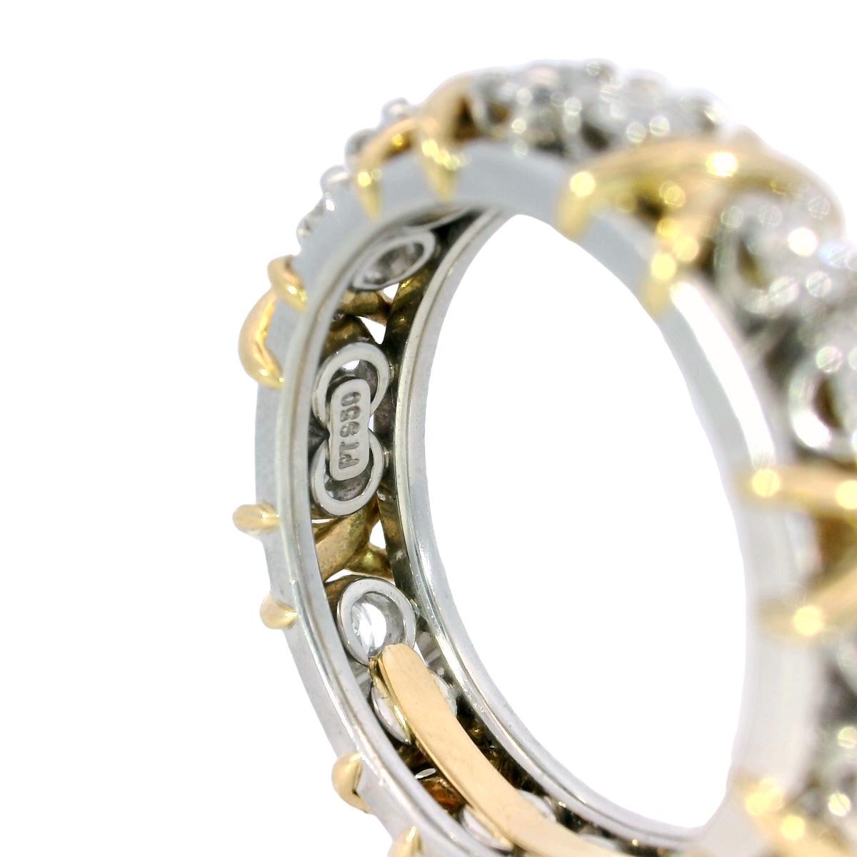 Tiffany & Co. Jean Schlumberger 16 Stein Diamantband 18K Gold PT 950 Größe 7 im Zustand „Hervorragend“ in Fairfield, CT