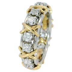Tiffany & Co. Jean Schlumberger 16 Stein Diamantband 18K Gold PT 950 Größe 7