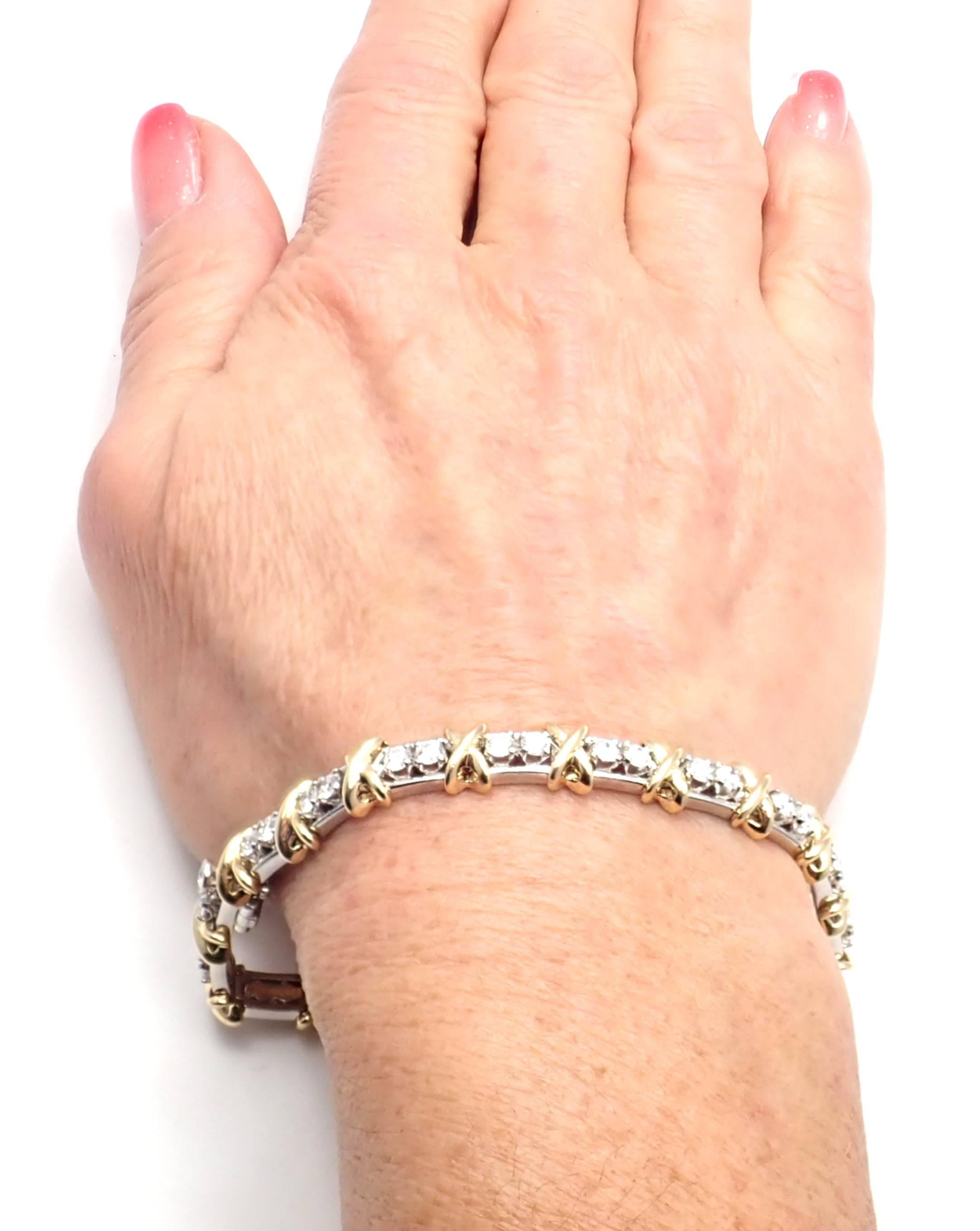 Tiffany & Co. Jean Schlumberger 36-Stone Diamond Platinum and Gold Bracelet 3