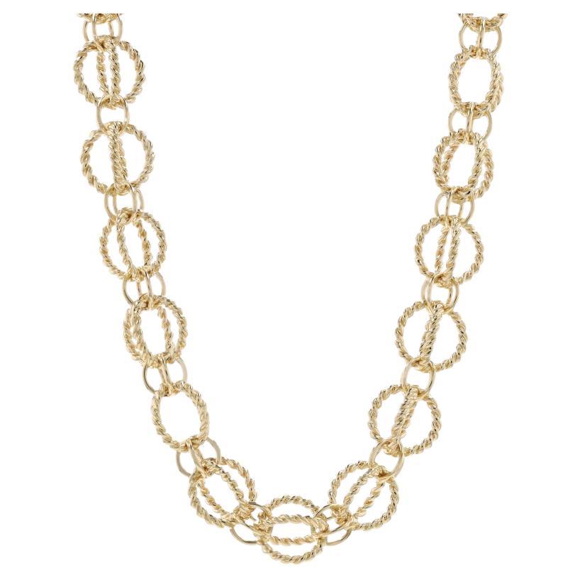 Tiffany & Co. Jean Schlumberger Collier à maillons de corde en forme de cercle 18" - Or jaune 18k en vente
