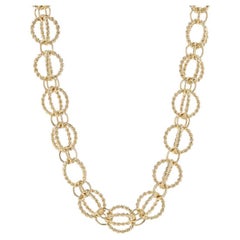 Tiffany & Co. Jean Schlumberger Circle Rope Link Necklace 18" - Yellow Gold 18k