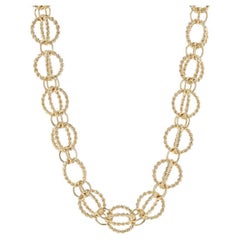 Tiffany & Co. Jean Schlumberger Collier à maillons de corde en forme de cercle 18" - Or jaune 18k