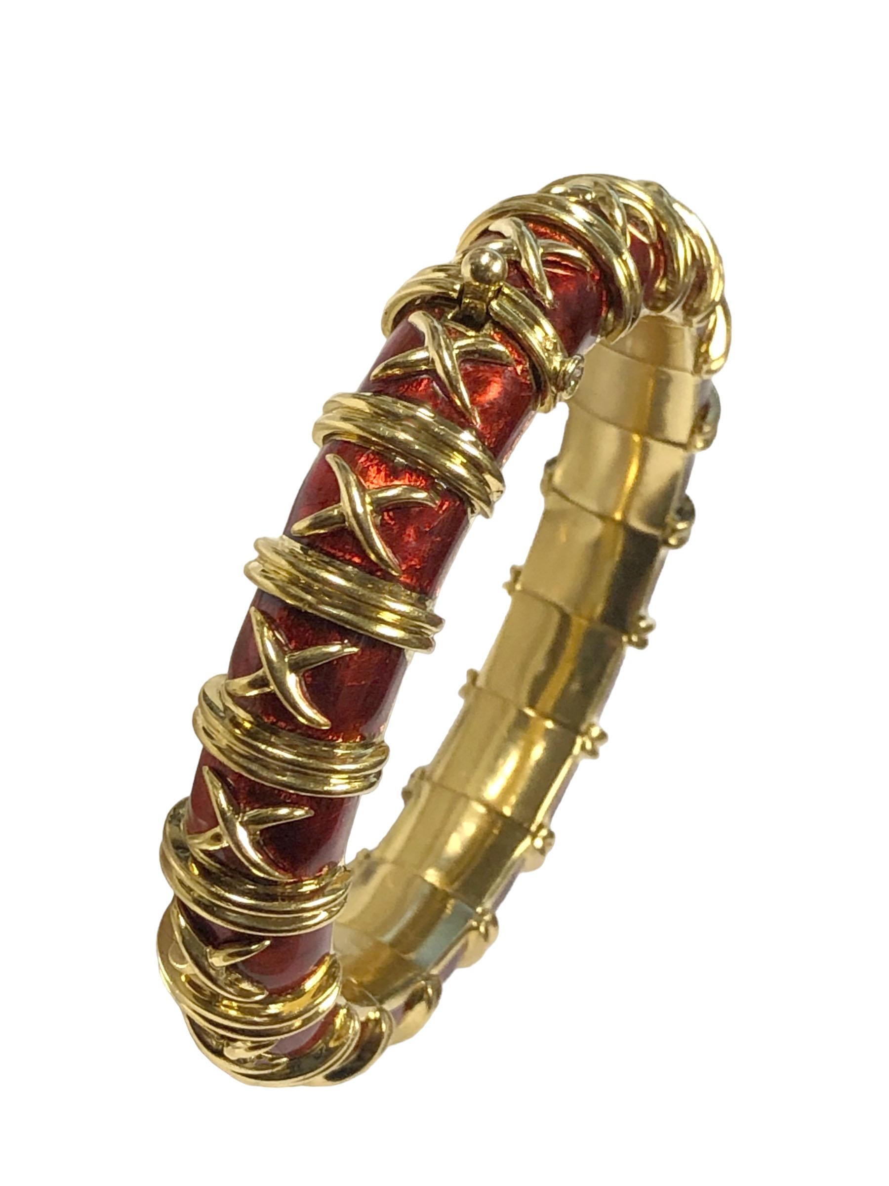 tiffany schlumberger enamel bracelet