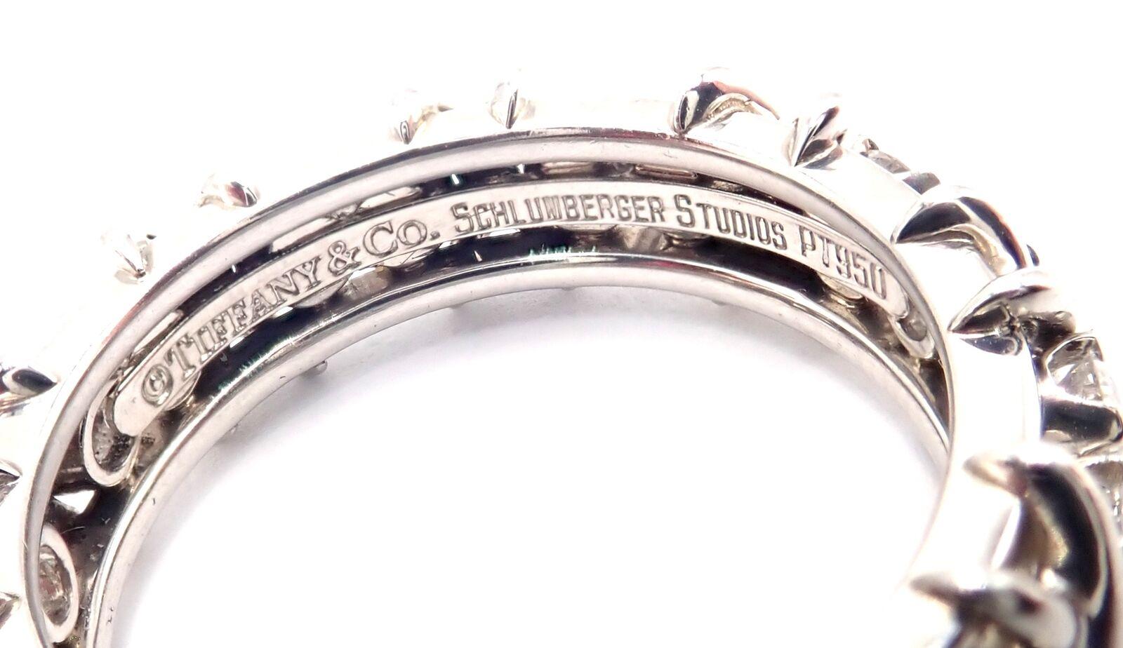Women's or Men's Tiffany & Co. Jean Schlumberger Diamond 16-Stone Platinum Band Ring