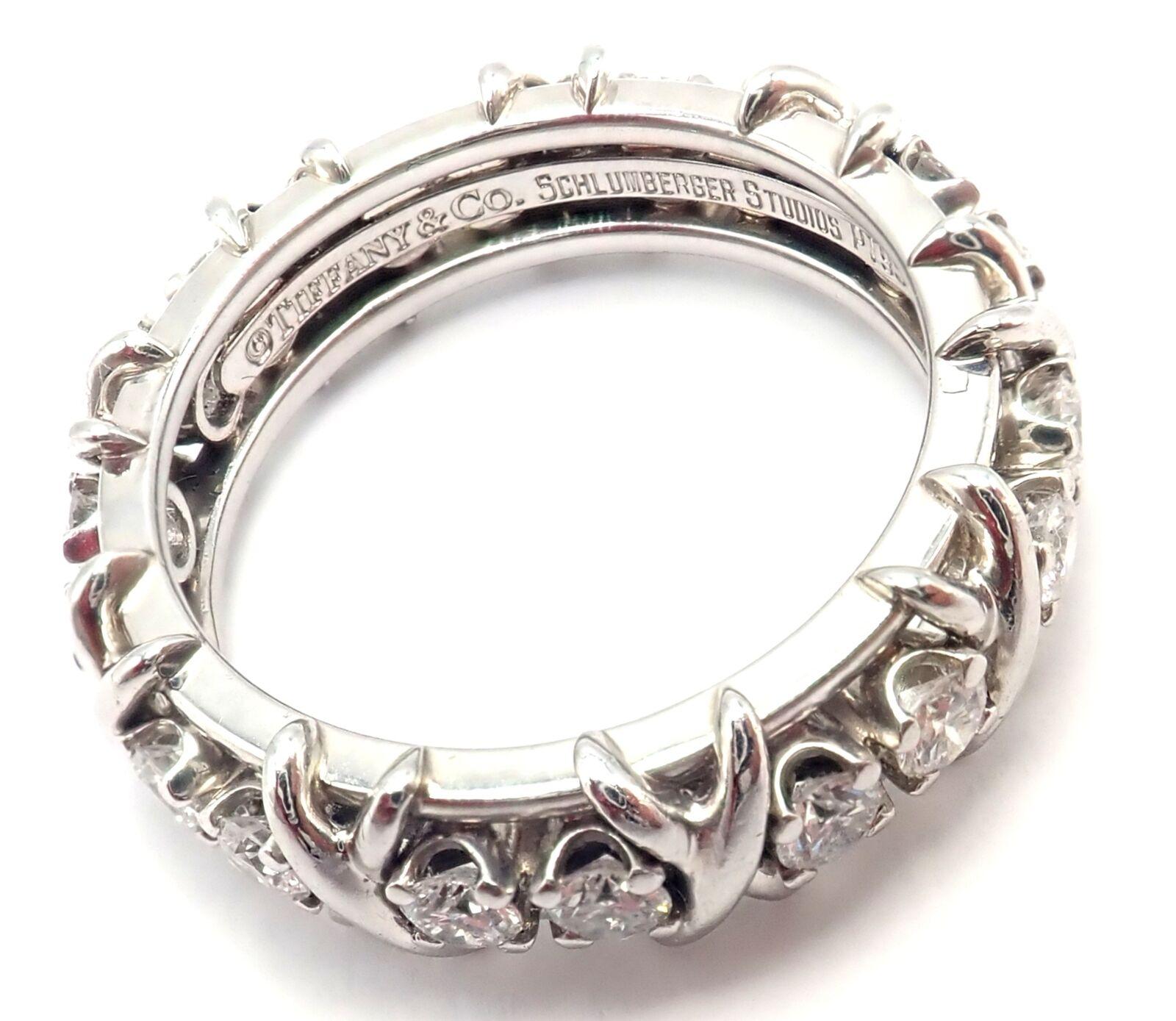 Tiffany & Co. Jean Schlumberger Diamond 16-Stone Platinum Band Ring 3