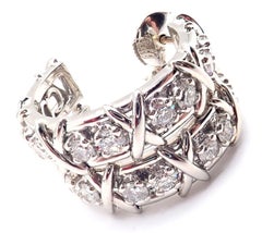 Tiffany & Co. Jean Schlumberger Diamond 20-Stone Platinum Hoop Earrings