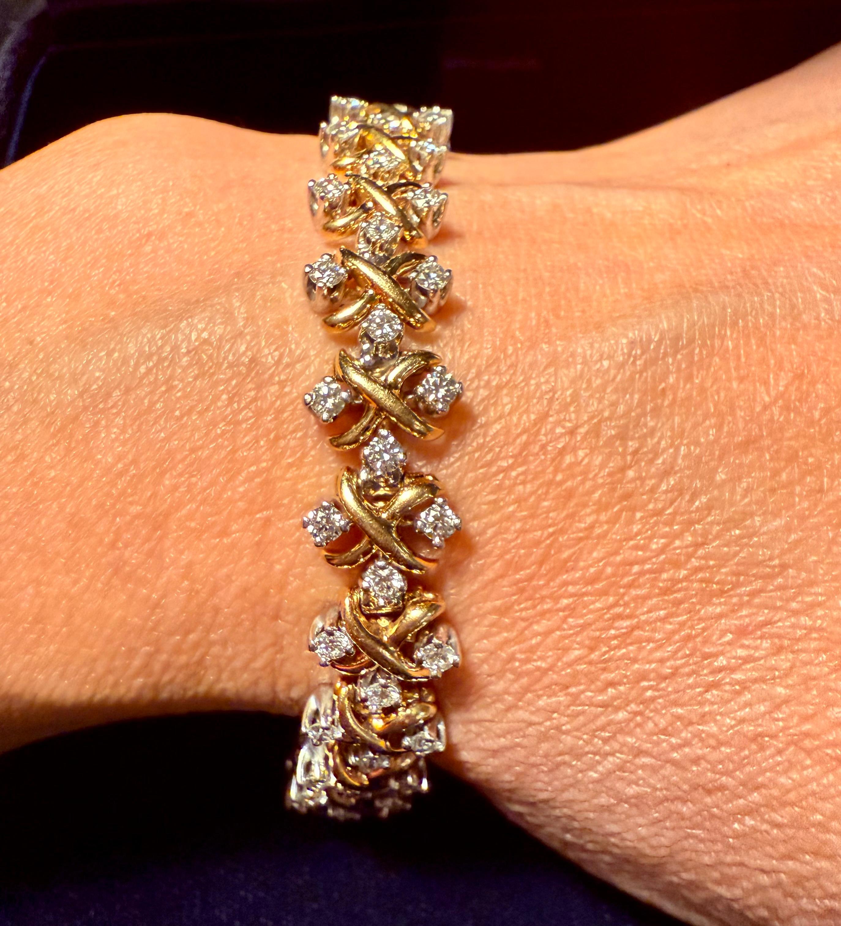 Women's or Men's Tiffany & Co Jean Schlumberger Diamond Bracelet