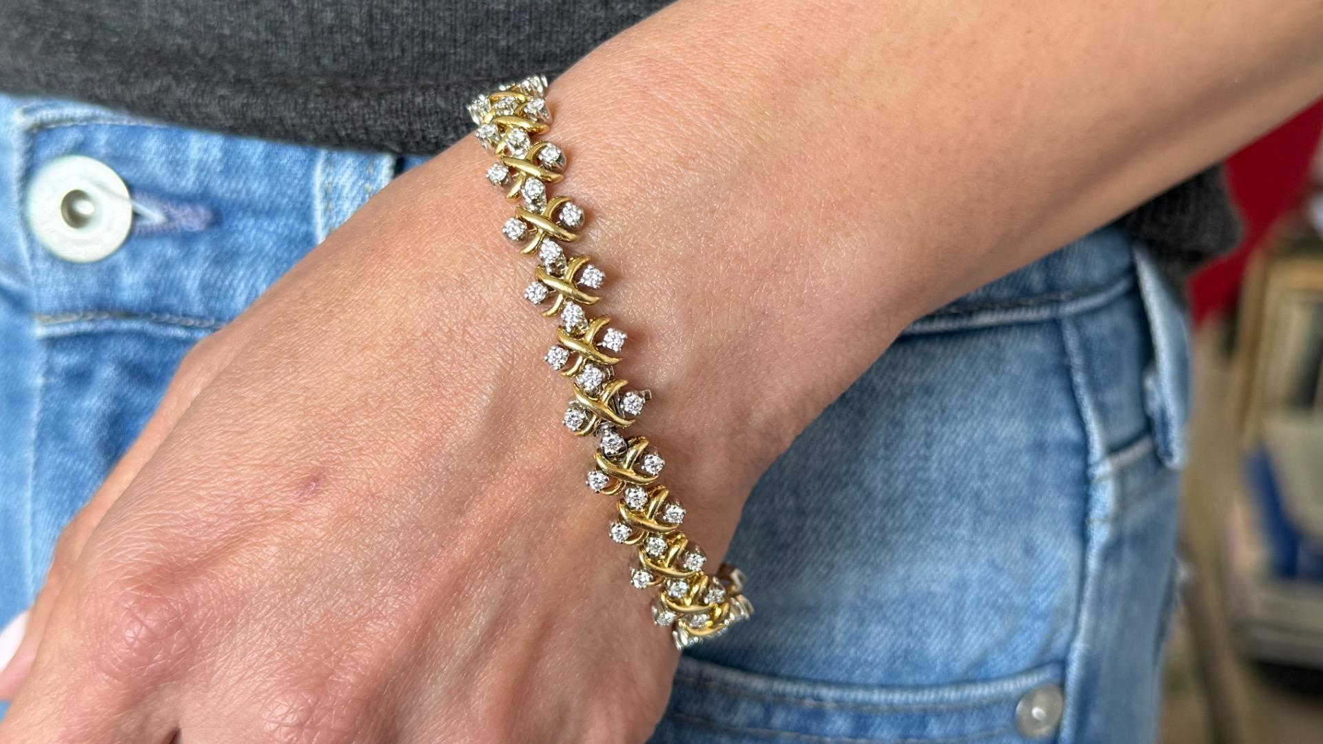 Brilliant Cut Tiffany & Co Jean Schlumberger Diamond Bracelet