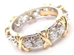 Tiffany & Co. Jean Schlumberger Diamond Yellow Gold and Platinum Band Ring