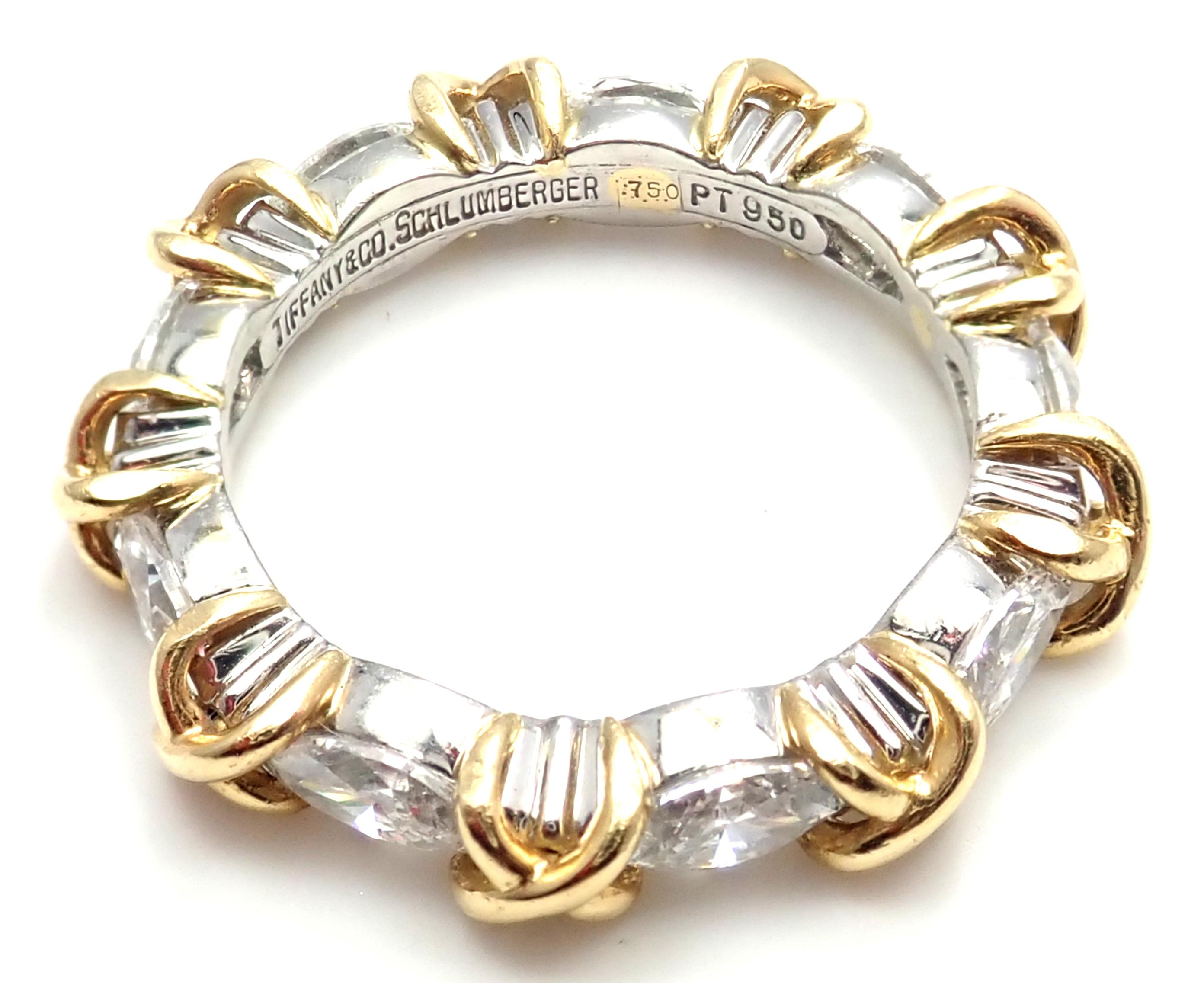 Tiffany & Co. Jean Schlumberger Diamond Yellow Gold and Platinum Band Ring 1