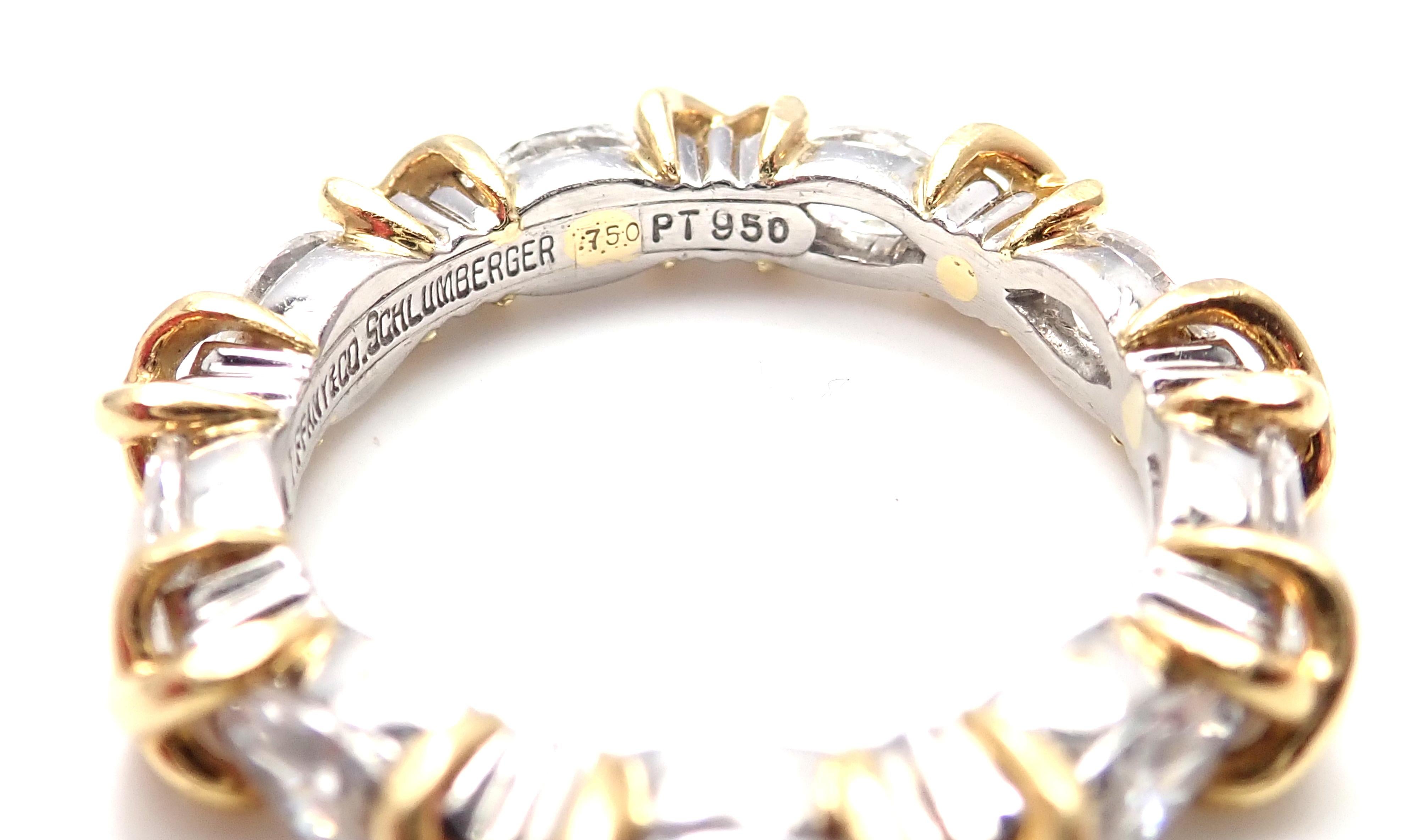 Tiffany & Co. Jean Schlumberger Diamond Yellow Gold Platinum Band Ring 2