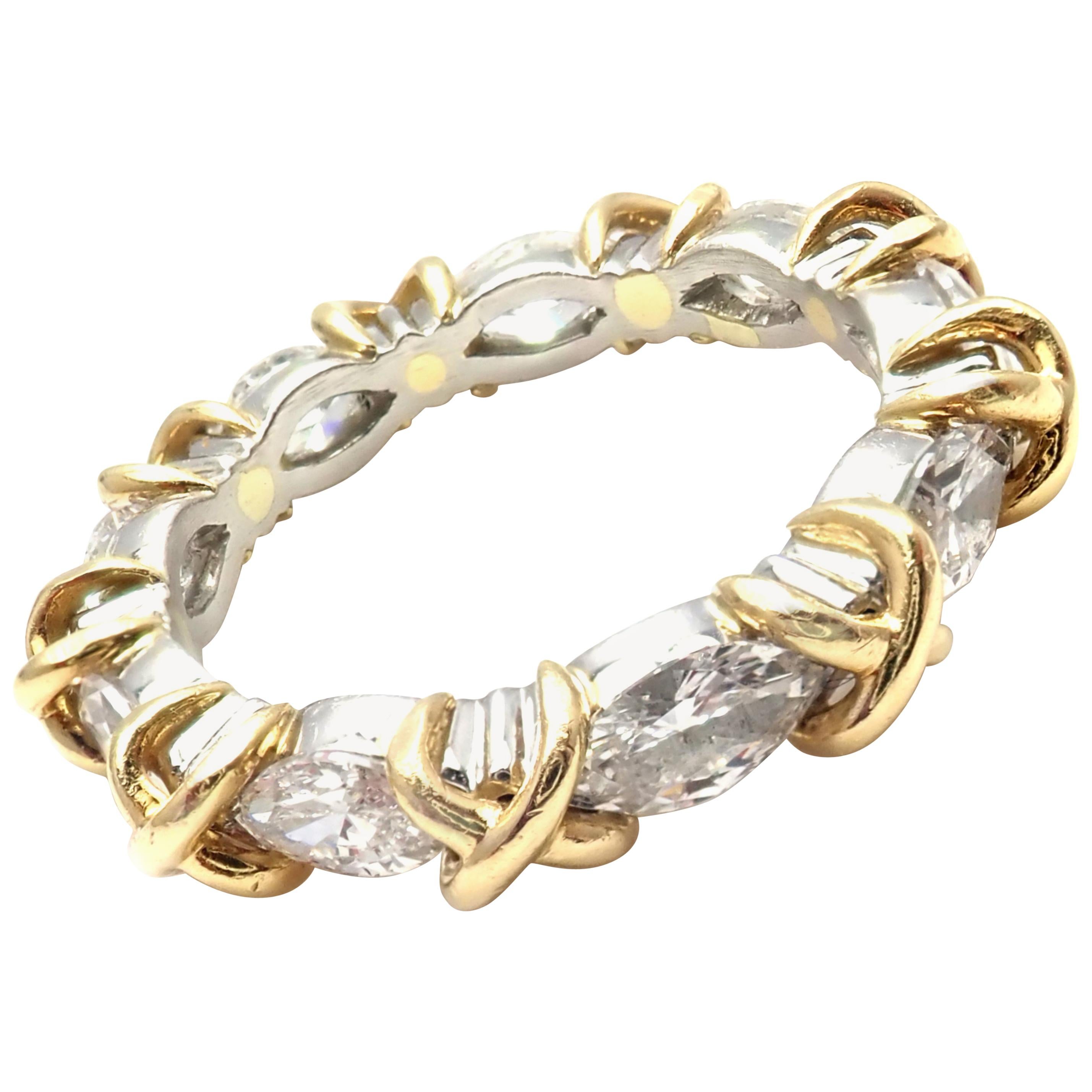 Tiffany & Co. Jean Schlumberger Diamond Yellow Gold Platinum Band Ring