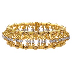 Tiffany & Co. Jean Schlumberger Hands Diamond Bracelet / 18K Y Gold and Platinum