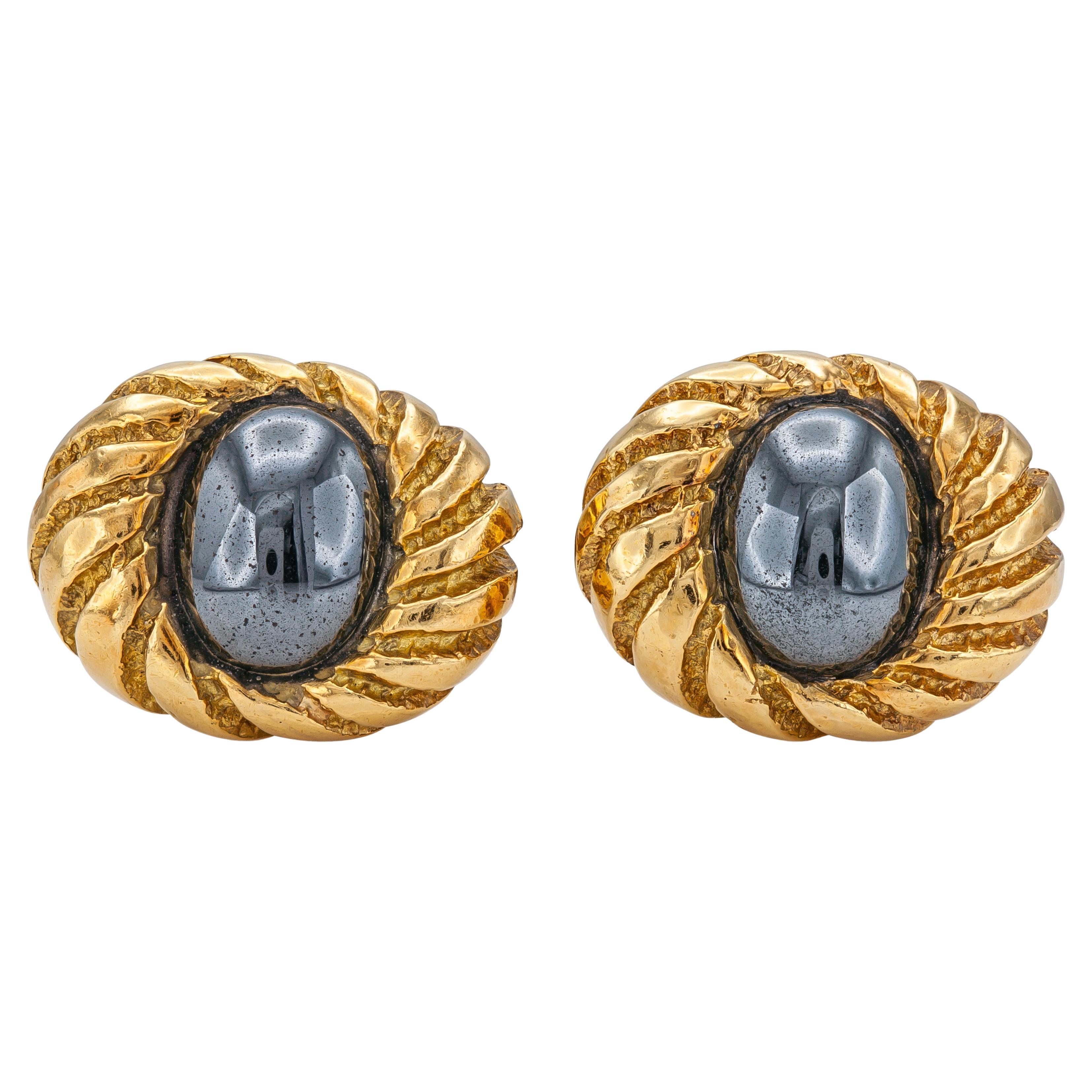 Tiffany
Co. Jean Schlumberger Hematite Cufflinks