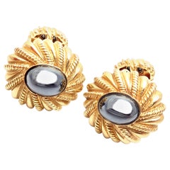 Tiffany & Co. Jean Schlumberger Hematite Yellow Gold Cufflinks