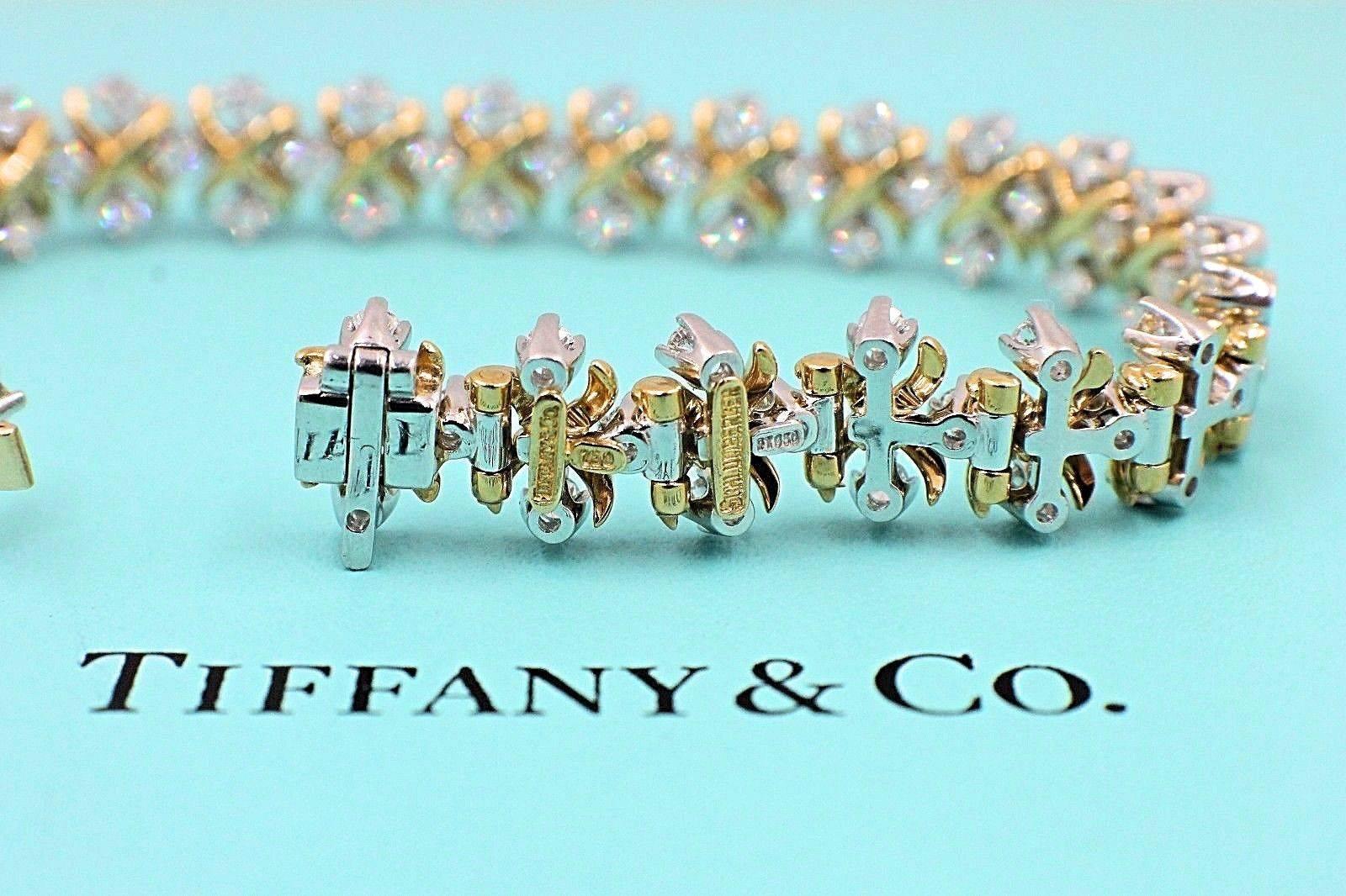Tiffany & Co Jean Schlumberger Lynn Diamond Bracelet 2.77 TCW 18kt YG Platinum 1