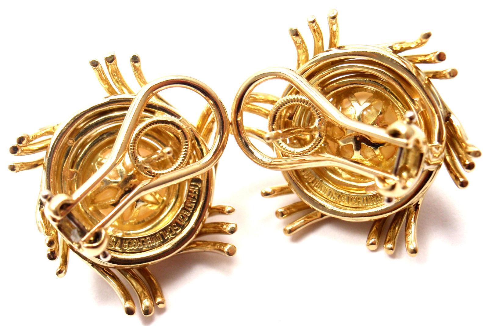 Tiffany & Co. Jean Schlumberger Pearl Yellow Gold Earrings 6