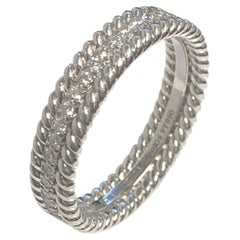 Tiffany & Co Jean Schlumberger Platinum Diamond Rope Border Band Ring