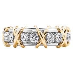 Tiffany & Co Jean Schlumberger Platinum Round Brilliant 16 Stone Diamond Ring