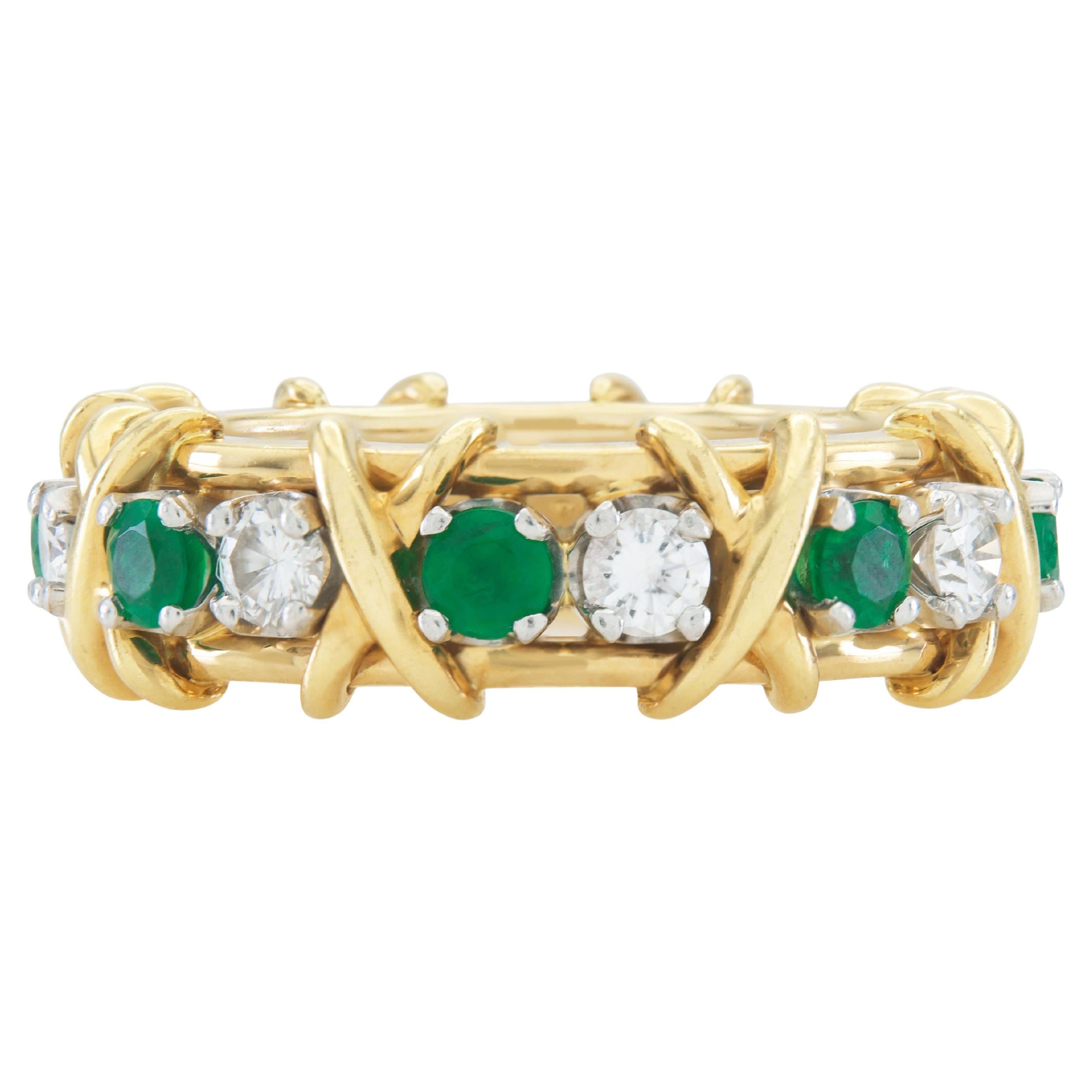 Tiffany
Co. Jean Schlumberger Sixteen Stone Ring with Emeralds