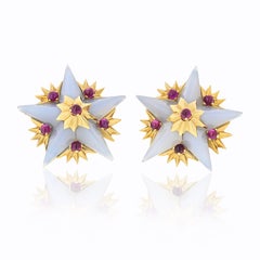 Tiffany & Co. Jean Schlumberger Star Ruby Clip-On Earrings