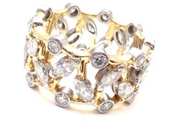 Tiffany & Co. Jean Schlumberger Vigne Diamond Platinum Yellow Gold Band Ring
