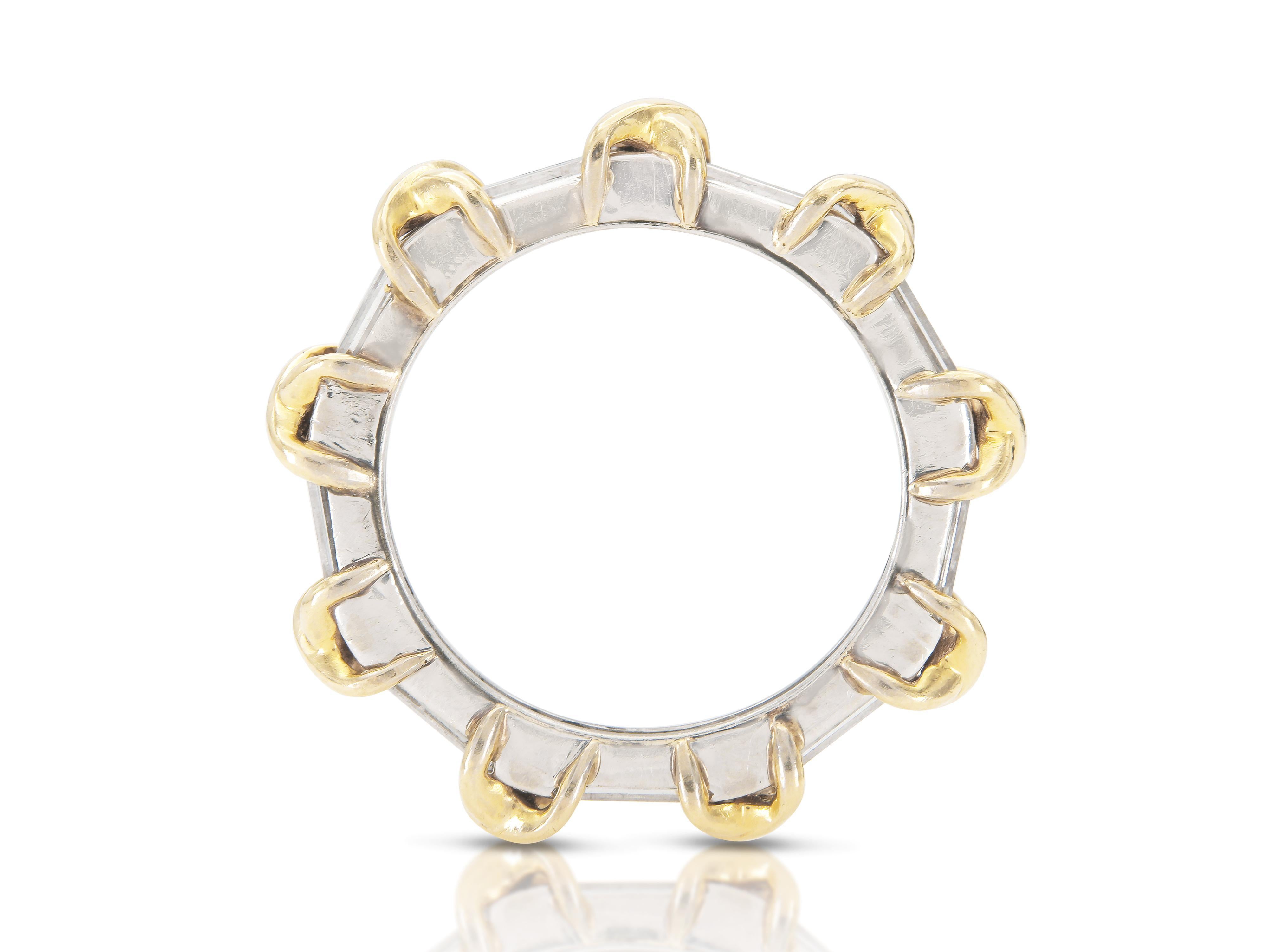 Baguette Cut Tiffany & Co. Jean Schlumberger X Diamond Band For Sale