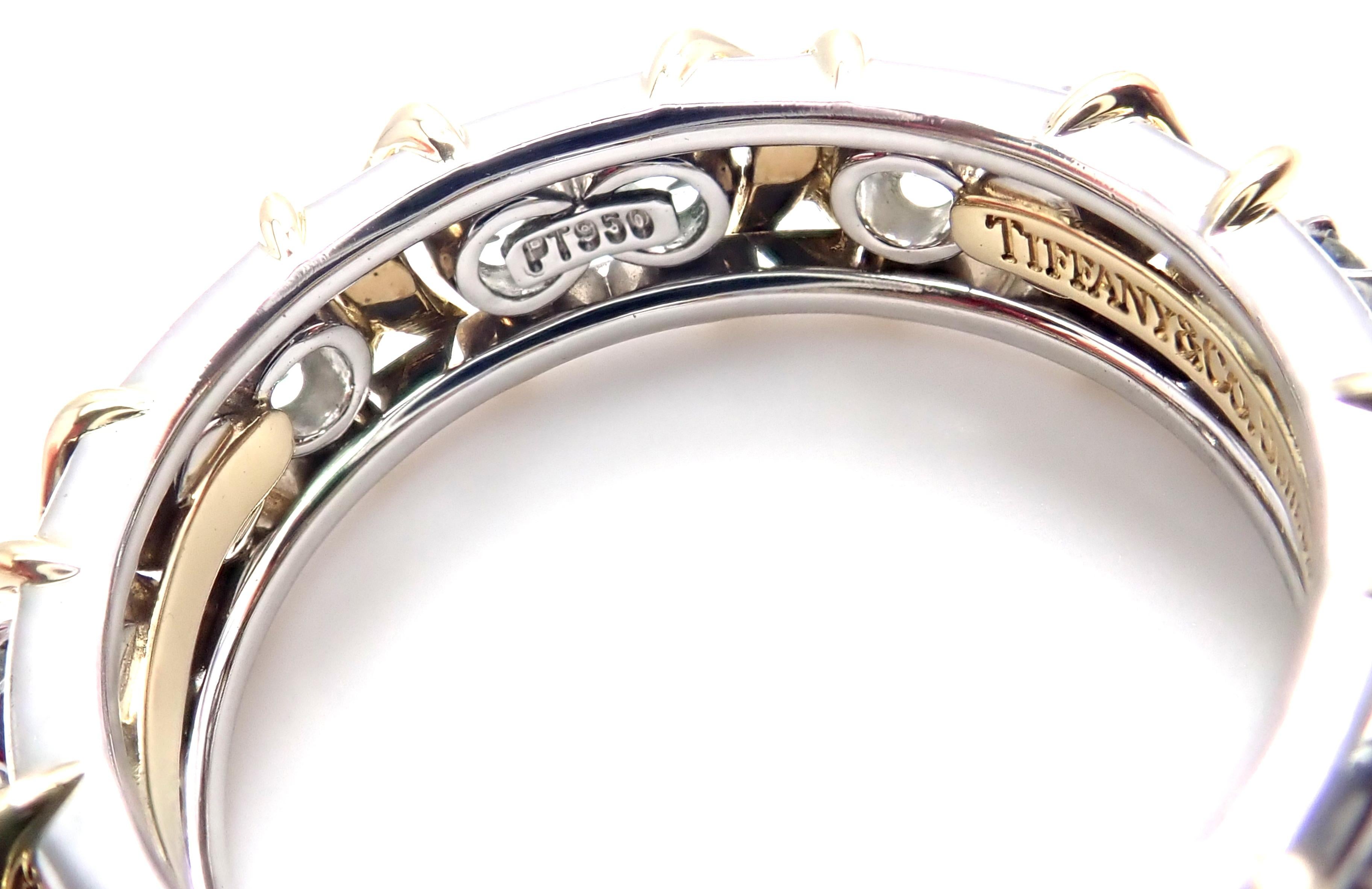 Tiffany & Co. Jean Schlumberger Yellow Gold and Platinum Diamond Ring In New Condition In Holland, PA