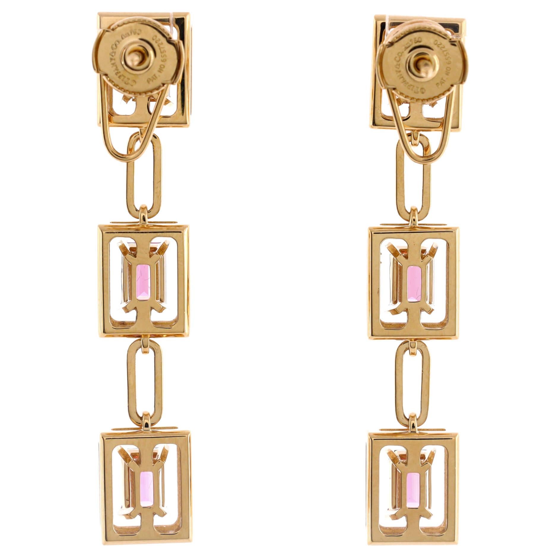 pink jewel earrings