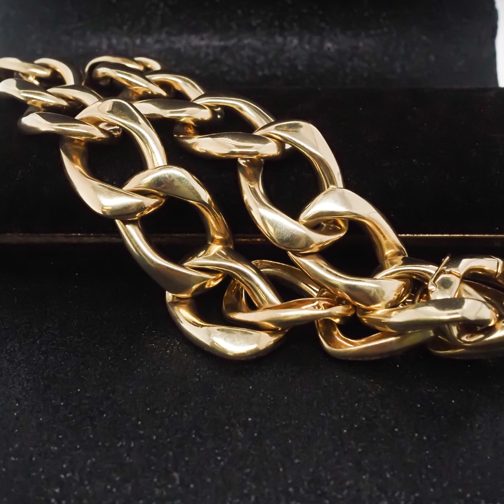 Tiffany & Co. Jumbo Gliederhalskette aus 18 Karat Gelbgold im Angebot 7