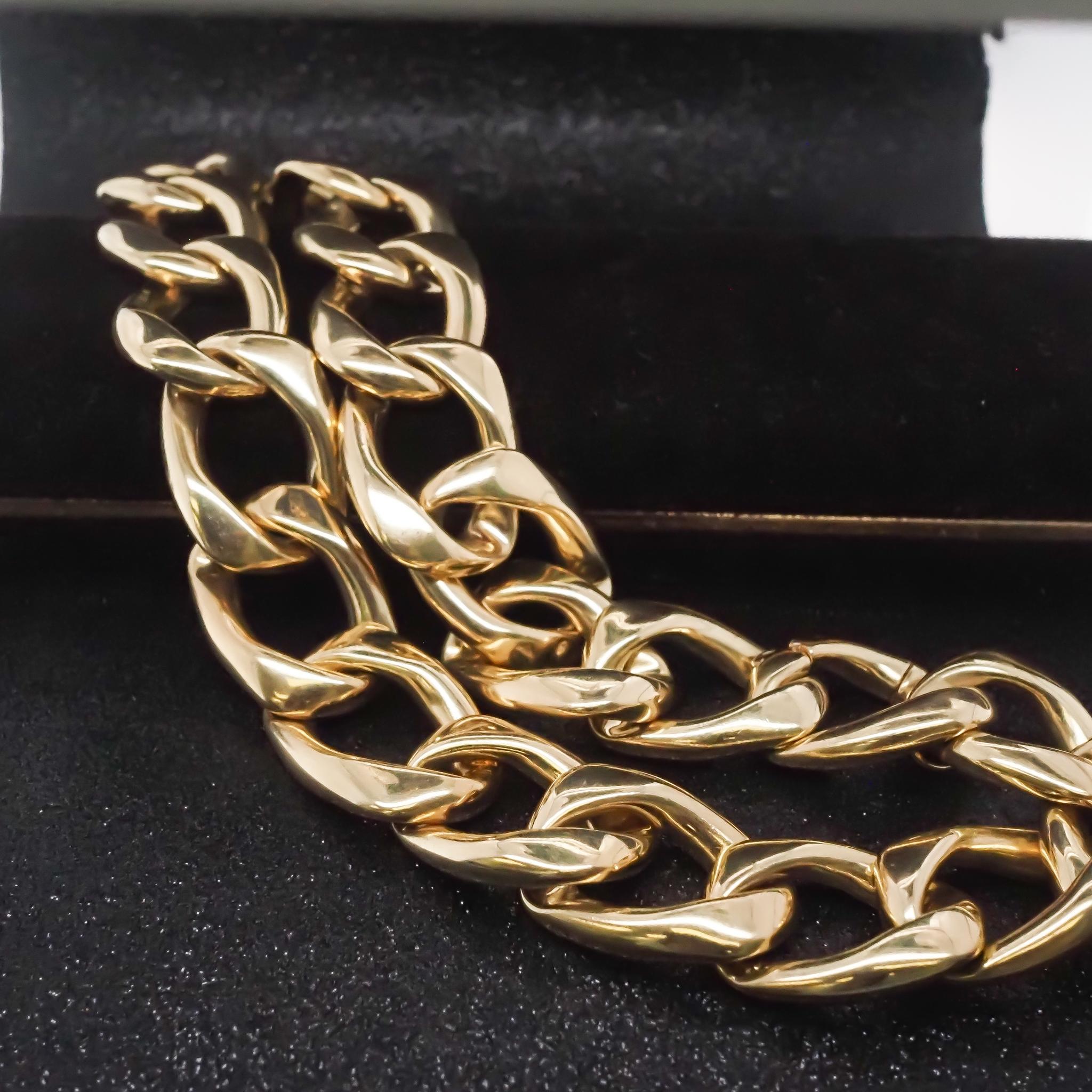 Tiffany & Co. Jumbo Gliederhalskette aus 18 Karat Gelbgold im Angebot 8