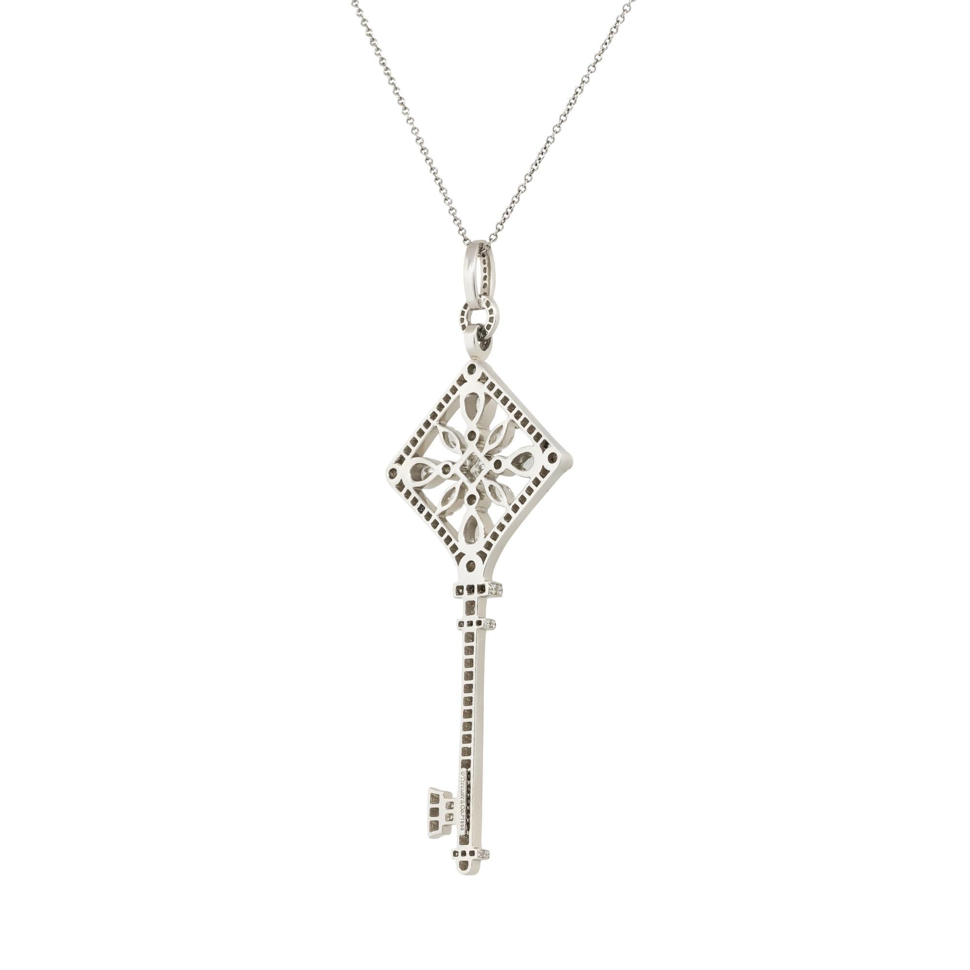 Mixed Cut Tiffany & Co. Kaleidoscope 1.51 Carat Diamond Pendant Necklace Platinum in Stock