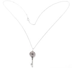 Tiffany & Co Kaleidoscope Fancy Pink White Diamond Key Pendant Platinum Necklace