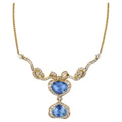 Antique Tiffany & Co. Kashmir Sapphire Necklace, 10.25 Carats