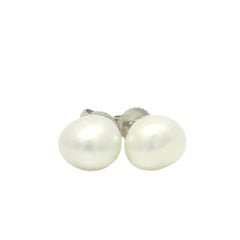 Tiffany & Co. Keshi 18k Gold Baroque Pearl Stud Earrings w/ Butterfly Closures